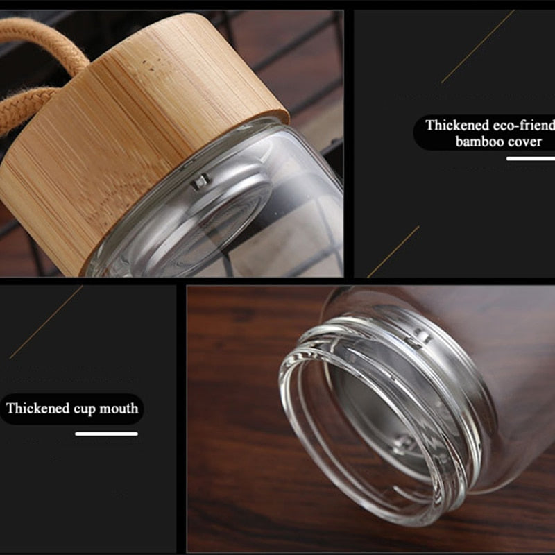 High-Quality Cold Brew Mushroom Bamboo Coffee Glass Cup