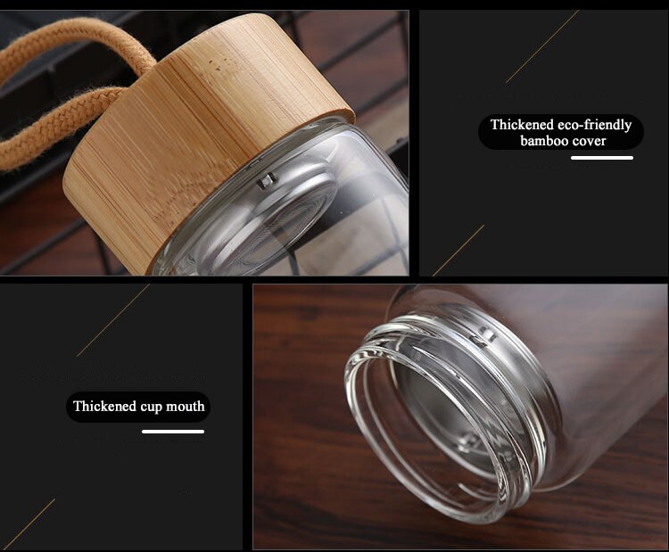 High-Quality Cold Brew Mushroom Bamboo Coffee Glass Cup