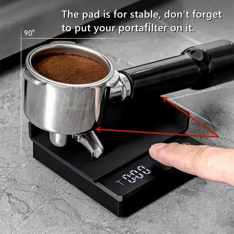 Tiny Espresso Coffee Kitchen Scale Mini Smart Timer USB 2kg/0.1g g/oz/ml Pad Man Woman Gift  digital weight scale