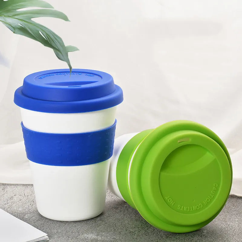 Plastic Hotel Cup Drinkware Portable With Silicone Lid Anti-fall Coffee Cups Reusable Outdoor Travel Tea Coffee Cup Mouthwash