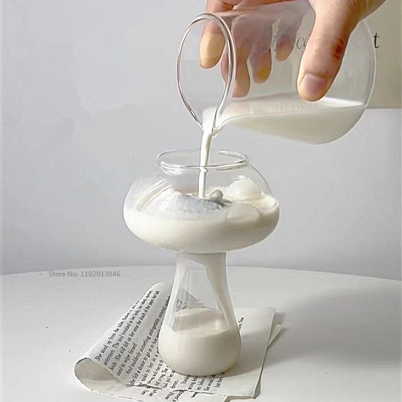 Stylish and Creative Mushroom Shaped Glass Cup