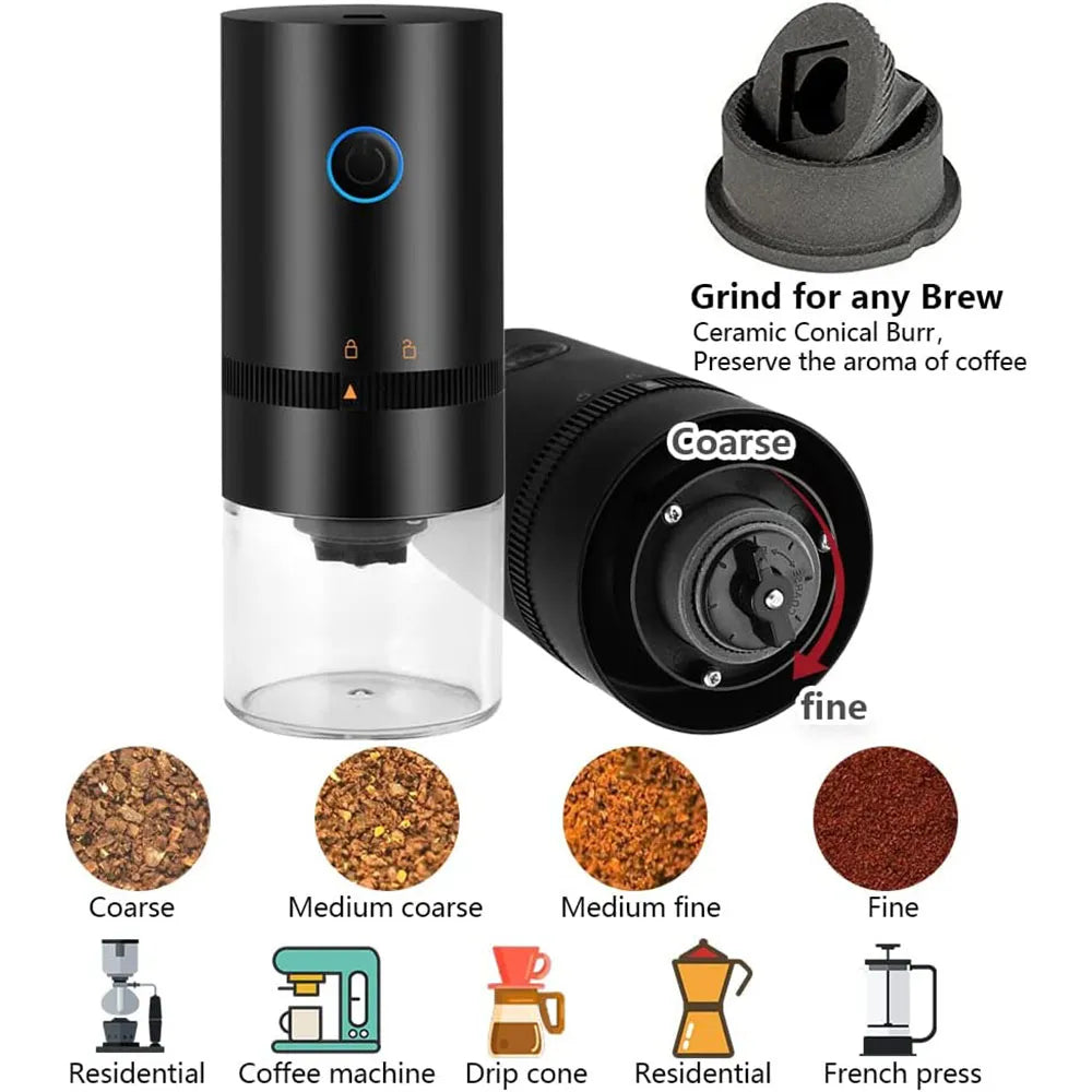 Portable Grinder Electric Conical Burr Coffee Grinder
