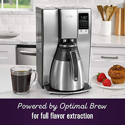 Mr. Coffee 10 Cup Thermal Programmable Coffeemaker, Stainless Steel