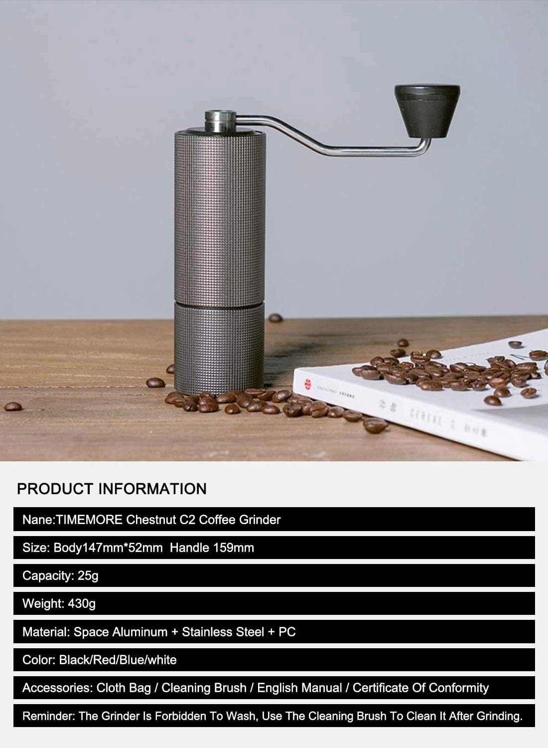 TIMEMORE Chestnut C2 Manual Coffee Grinder