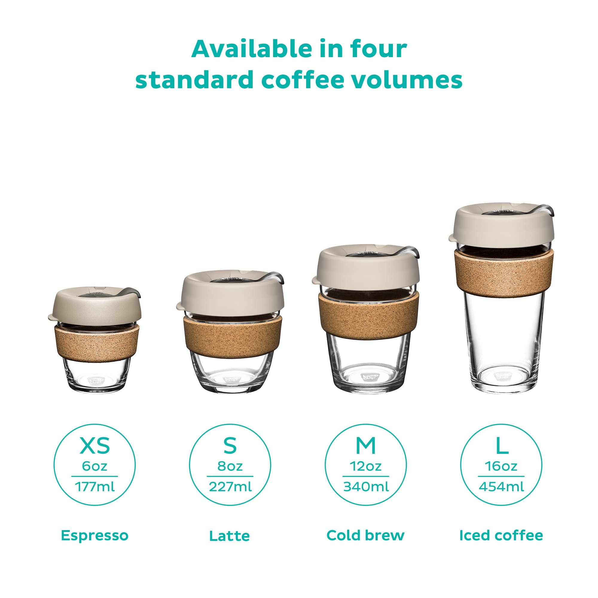 KeepCup Reusable Tempered Glass Coffee Cup