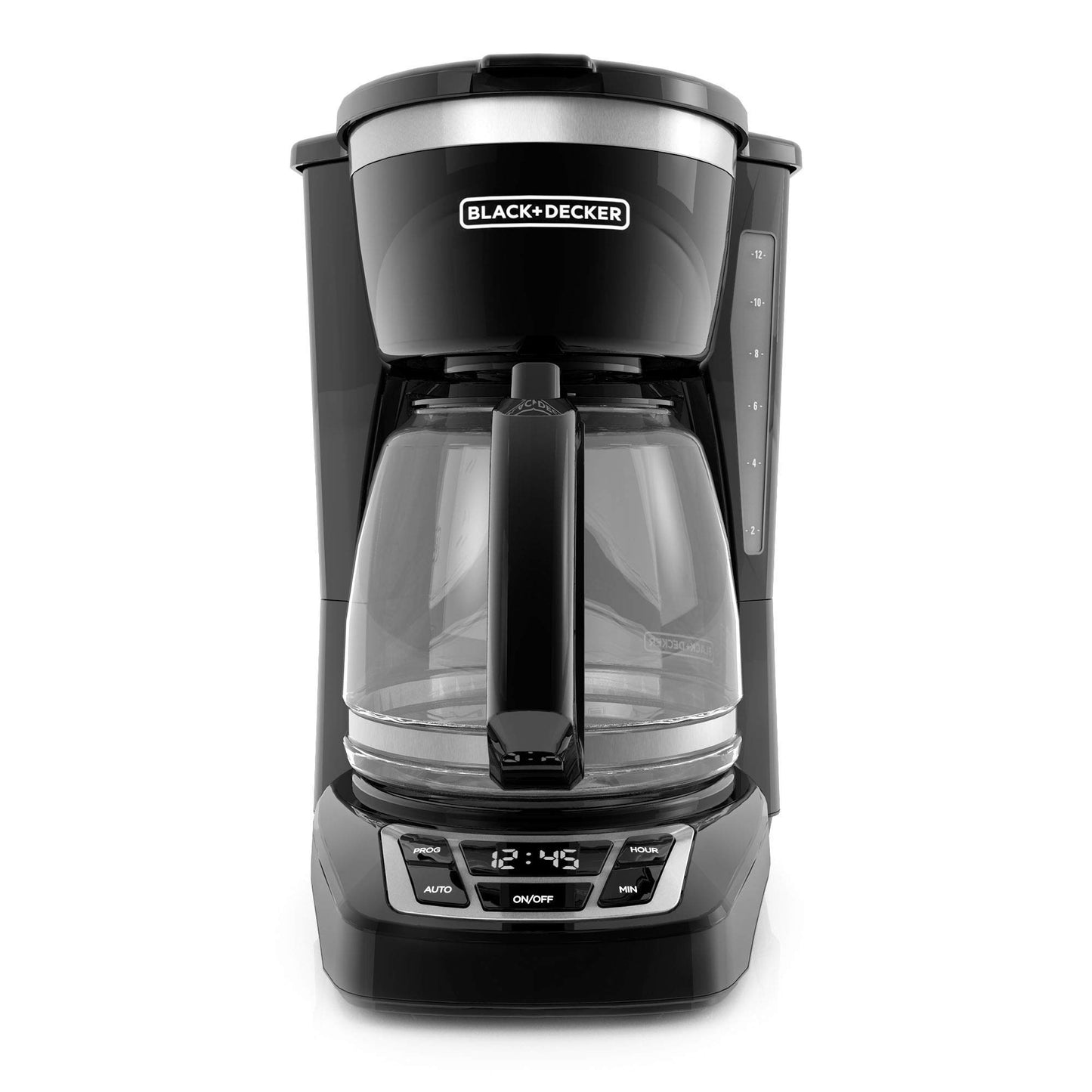 12-Cup Programmable Coffee Maker, Black/Stainless Steel
