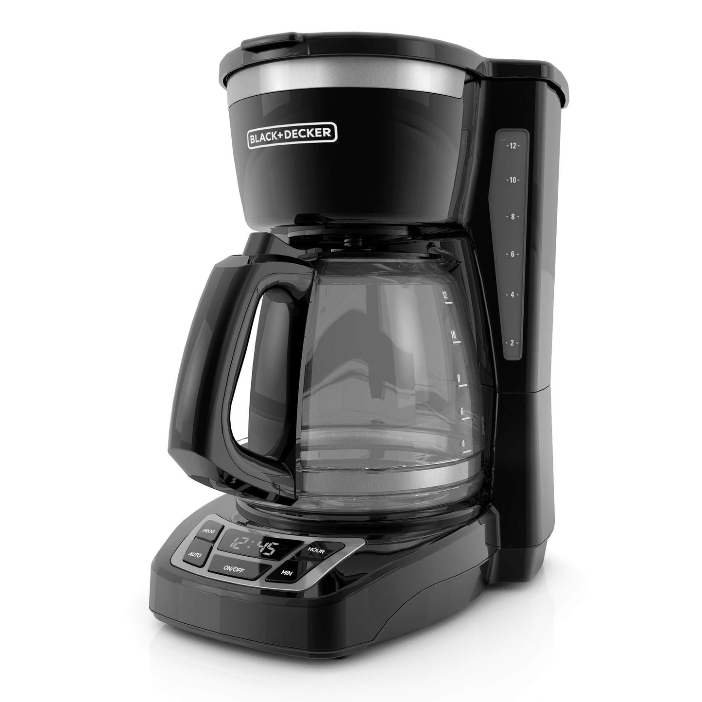12-Cup Programmable Coffee Maker, Black/Stainless Steel