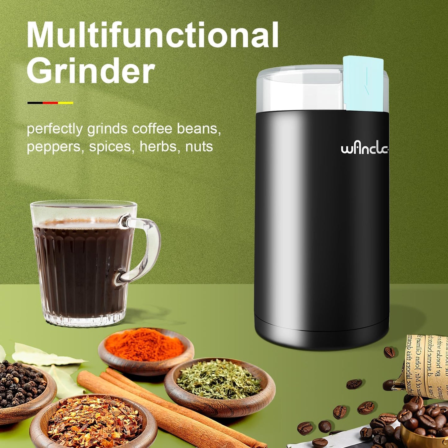 Coffee Grinder, Wancle Electric Coffee Grinder