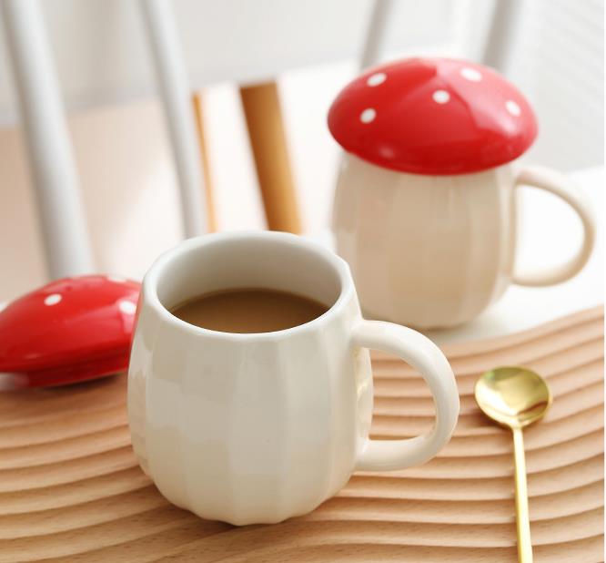 Cute Mushroom Mug with Lid